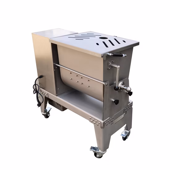 Qh-E50m Riempitrice per salsicce in acciaio inossidabile 304 di grande capacità Utilizzare frullatore per carne Frullatore elettrico per carne 50-60 kg