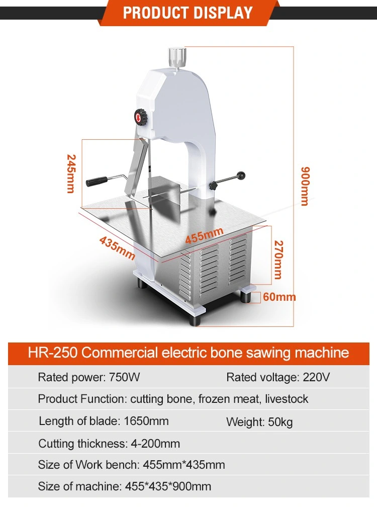 Cooked Meat Cutting Machine Meat Band Saw Cutting Machine