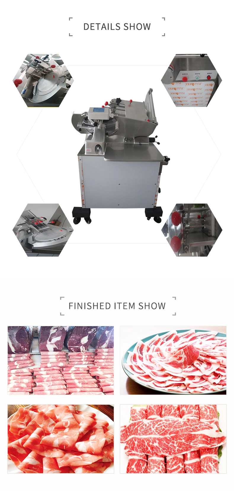 Commercial Canteen Reatuarant Centre Kitchen Room Frozen Meat Slicer Bowl Cutter Meat Cutting Machine